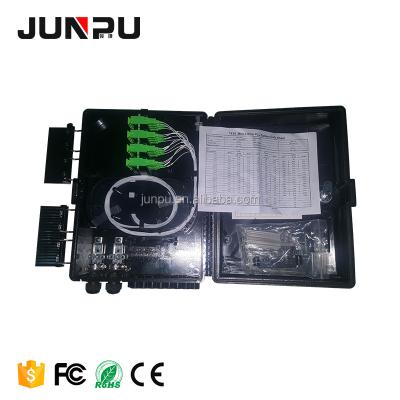 China FTTH FTTB FTTX Network Junpu Ftth Termination Box Fiber Optic Splitter 1x16 Fiber Optic Outdoor Junction Box for sale