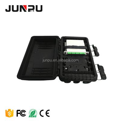 China FTTH FTTB FTTX Network Junpu 16 24 Core Fiber Optic Clamp Closure Fiber Optic Box Closure With 4 Trays for sale