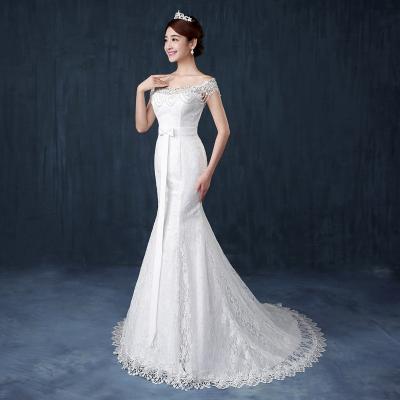 China XMN 2021 Latest Design Anti-Static Slimming Fishtail Wedding Dress Bridal Dress for sale