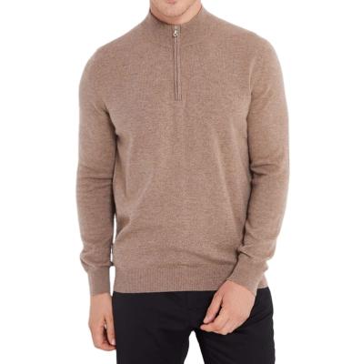 China Anti-pilling Half Zip Mens Mongolian Cashmere Polo Sweater For Men for sale