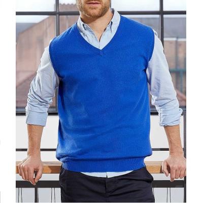 China Breathable V-Neck Cashmere Sweater Vest For Men for sale