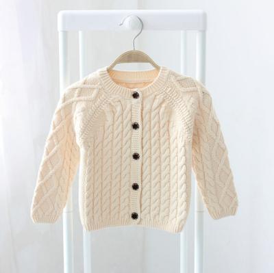 China Cable Baby Anti-Shrink Beige Cashmere Sweater for sale