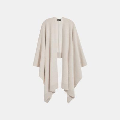 China Open Poncho 2022 New Design Women Wool Cashmere Open Poncho for sale