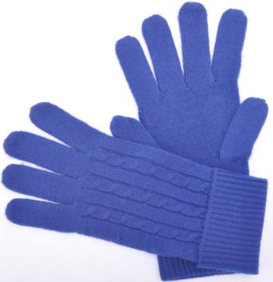 China Cable Winter Warm 100% Cashmere Mittens for sale