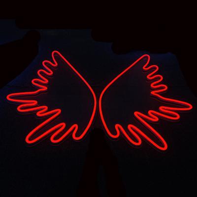 China Various building models angel wings neon sign for atmosphere decoration for sale