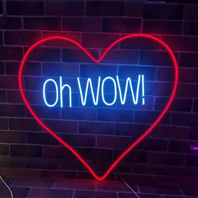 China Buildings Cheap Price New Arrival Vintage Heart Outdoor Waterproof Neon Sign for sale