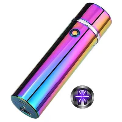 China Electric Lighter Super Arc Lighter Triple Arc Lighter Cigarette Electricity Display Rechargeable USB Light Pencil Pen Lighter Type for sale