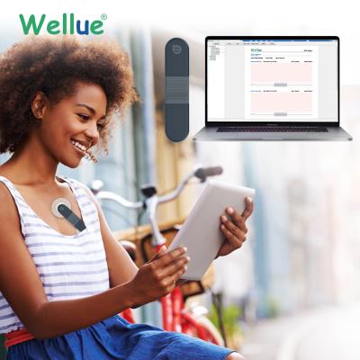 China PC Based Wellue ER1 Battery Life Analysis AI 72 Hours Digital Ecg Holter Recorder Heart Monitor Chest Strap Portable Ekg Machine for sale