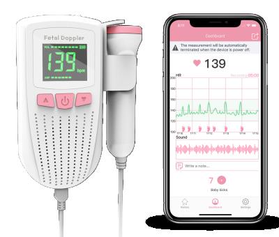 China Element Speaker Viatom Wellue Babytone/Android Rechargeable Sonicaid Doppler Fetal Heart Monitor/App for sale