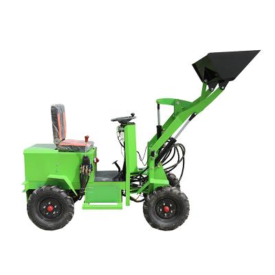 China Building Material Shops Infinitely Variable Speed ​​Hydraulic Push Four Wheel Electric Mini Loader for sale