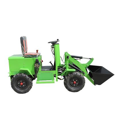 China Electric Loader China Mini Electric Loader Stores Four Wheeler Loader Hydraulic Boost Electric Building Material for sale