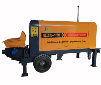 China Concrete transport and pouring concrete pump machine low prices with diesel engine trailer mounted stationary concrete pumps for sale for sale