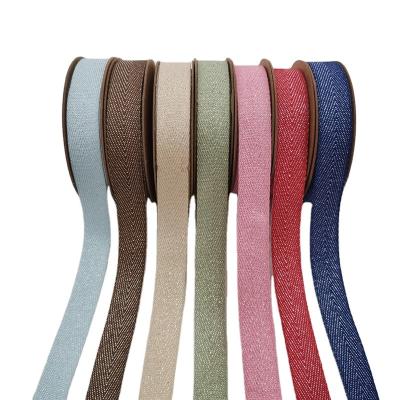 China Eco-friendly Home Textile Woven Garment Cotton Herringbone Ribbon 2020 Ribbon for sale