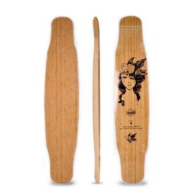 China Wholesale Bamboo Longboard White Longboard Skateboard Deck Fiberglass Longboard Decks for sale