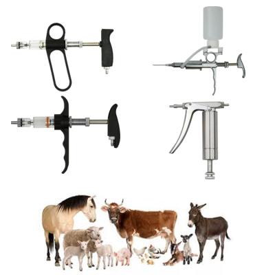 China Glass Stainless Steel Automatic Adjustable Syringe Cattle Injection Veterinary Gun For Livestock Poultry Farm for sale