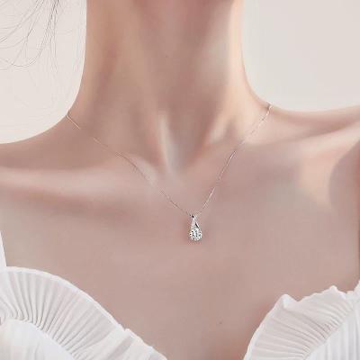 China Link Chain Necklace Fashion Diamond Jewelry Custom Initial Tennis Necklace 925 Sterling Silver Women for sale