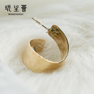 China Fashion Safe Wholesale Circle Earrings Fashion Designer Women Irregular Needle Jewelry Geometric Earrings for sale