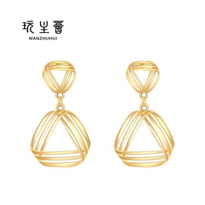 China CLASSIC 925 Sterling Silver Needle Earrings Fashion creative triangle tassel earrings shape earrings for sale