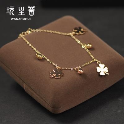 China FASHIONABLE factory wholesale 18K gold plated stainless steel alloy beach anklet chain charm women for sale