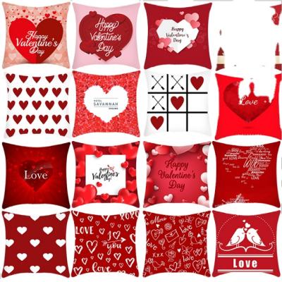 China Festival Wedding Custom Decoration Red Pillow Case Personalized Printed Love Couples Pillow Case for sale