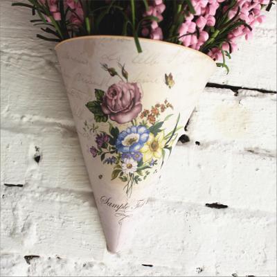 China European festival wall hanging painting flower pot flower basket newcomer plastic flower pot home decoration for sale