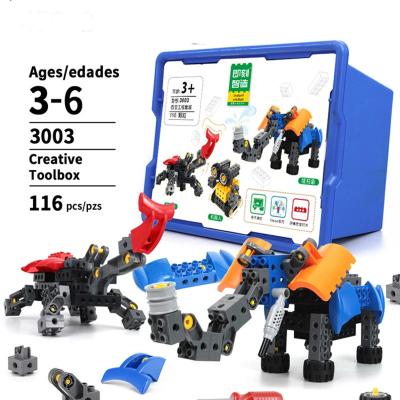 China Hi-Tech Construction Toy 116pcs Large Particles Engineering 45002 Machine Building Blocks Set Educational Block 9206 9656 Compatible for sale