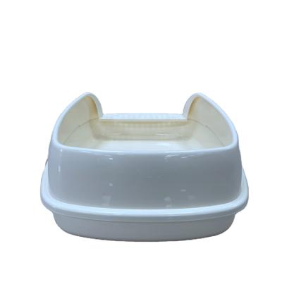 China Sustainable High End Tech Semi-Enclosed Cat Litter Box for sale