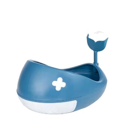 China Factory Stocked Whale Shape Large Space Cleaning Durable Cat Litter Box Multicolor for sale