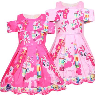 China Washable Princess Costume Toddler Pony Cartoon Short Sleeve Baby Dress Dress for sale