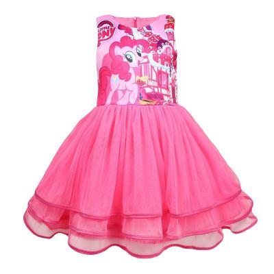 China Washable Little Princess Costume Toddler Pony Cartoon Queen Baby Sleeveless Dress Dress for sale