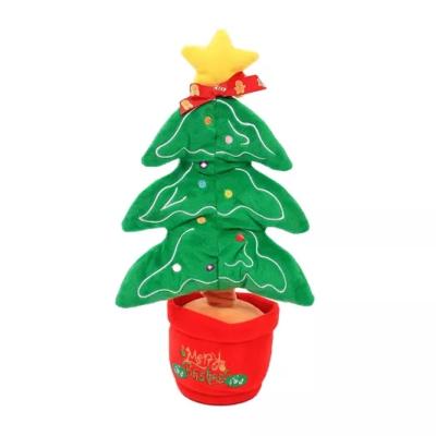 China Children's Toys Christmas English Dancing Plush Toys Electric Shake Plush Recording Ginger Bread Dancing Cactus Stuffed Anime Plush Toys for sale