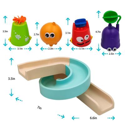 China DIY Water Spray Tool Assemble Walkway Game DIY Sucking Orbit Water Spooning Bath Spoon Toy Baby Pool Kids Toys for sale