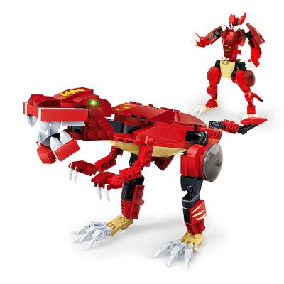 China DIY TOY Dinosaur 2 transformable into 1 building toys for boys dinosaur 6+ building block toys for creative play dinosaur toy for sale