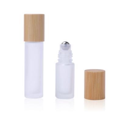 China Personal Care Gemstone Rose Quartz Stainless Steel 10Ml Essential Oil Perfume Rollball Mental Cap Insert Glass Roll On Bottles for sale