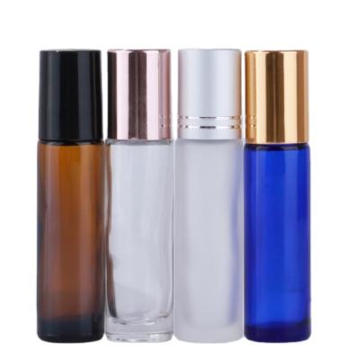 China Personal Care 5Ml 10Ml 15Ml Empty Small Roll On Glass Bottle Rose Gold Roller Ball Perfume Bottles for sale