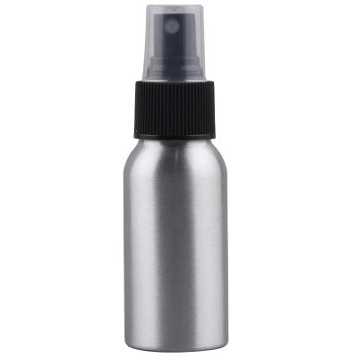 China Personal Care IN STOCK 50Ml Empty Aluminum Silver Mist Pump Spray Bottle for sale