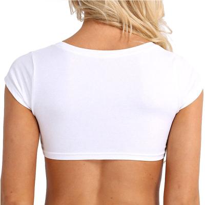 China QUICK DRY High Quality Custom Round Neck Shorts Summer Cotton Casual T-Shirt Women White Short Sleeve for sale