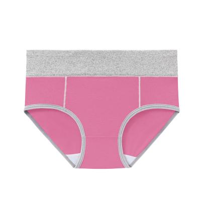 China Breathable Cotton Mid-Rise In-Stock Items Custom Patchwork Woman Fuchsia HIGH CUT Women's Underwear Brief for sale