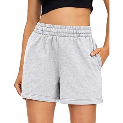 China Women's Anti-Wrinkle Drawstring Shorts Casual Comfortable Loose Elastic Waist High Waist Shorts Summer Running Shorts With Pockets for sale