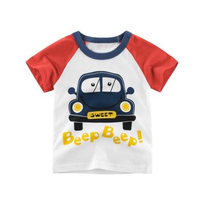 China 2023 New T-shirt $100 Children's Summer Boys Cartoon Sleeve Pattern Clothes Various Design Custom Children's Short Pure Cotton Fabrics for sale