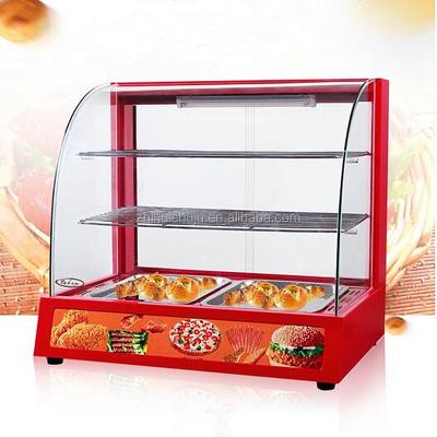 China Hot Sale Catering Equipment Electric Glass Cookie Food Warmer Display Showcase for sale