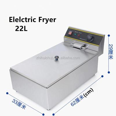 China Stainless Steel Counter Top Electric Fryer With Temperature Control 22L Commercial Deep Fryer for sale