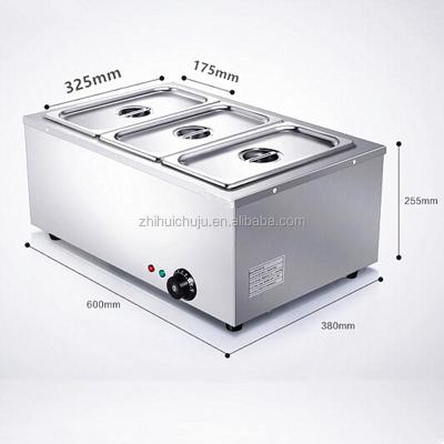 China Hotel Hot Equipment Food Vending Pan Automatic Food Warmer 2/3/4/5/6/8 Bain Marie for sale