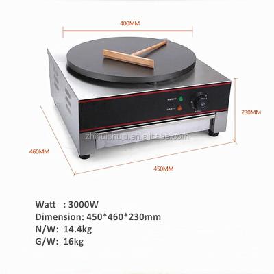 China Auto-thermostat control double pan commercial gas and electric type pancakes machine/crepe making machine on sale for sale