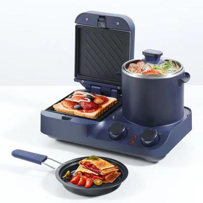 China Outdoor Breakfast Station Mechanical Timer Control Black Electric Three In One 3In 1 Breakfast Maker for sale