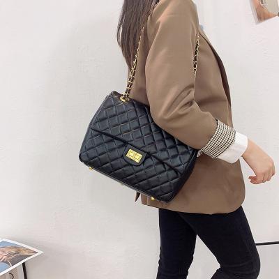 China Wholesale Fashion Women Shoulder Handbags Chain Ladies Purses And Handbags for sale