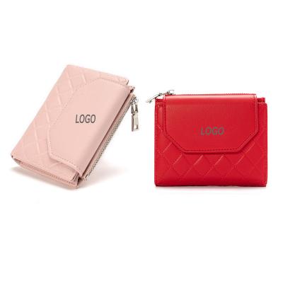 China Fashion China Ladies PU Leather Wallet Money Shorts Casual Purse For Women With Card Holders Custom Fashion Zipper Cell Phone Along for sale