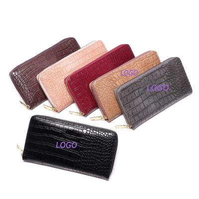 China Fashion Customized ladies grab long zipper vlead Wallet money luxury purse wallet with multicard OEM wallet for sale