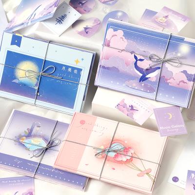 China Memo Pad Postcard 28pcs Set Creative Artwork Exquisite Template Decoration Paper with Envelopes, Sealing Stickers, Cards, Writing P for sale