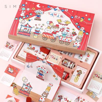 China Girl Stationery Set Self Adhesive Custom Gift with Memo Pad and Kawaii Sticker Notes Stationery Products for sale